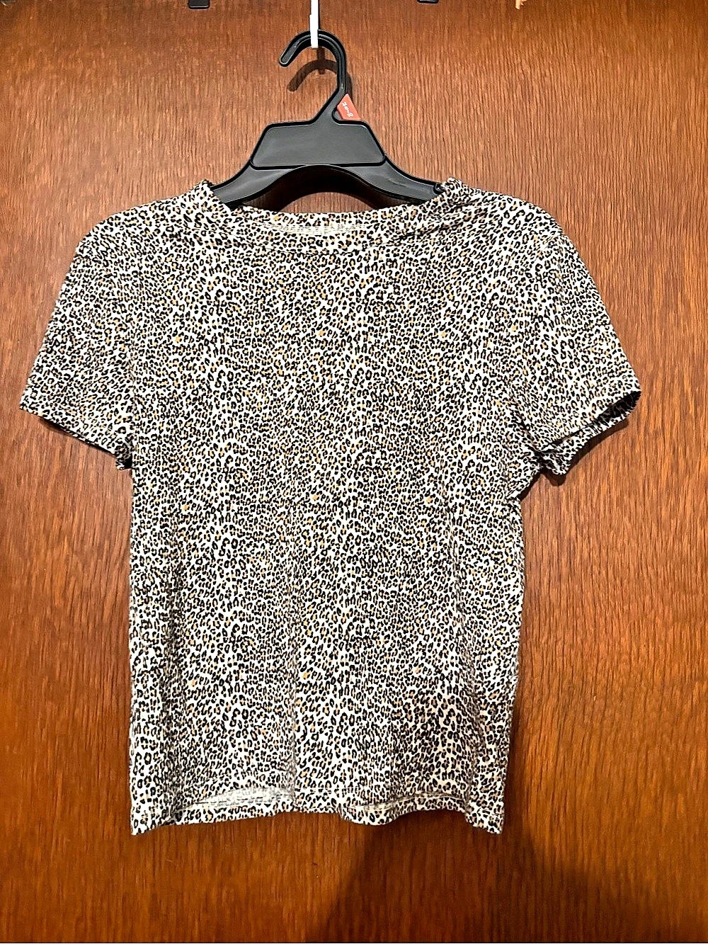 American Eagle Leopard Print Short Sleeve Top Size Large